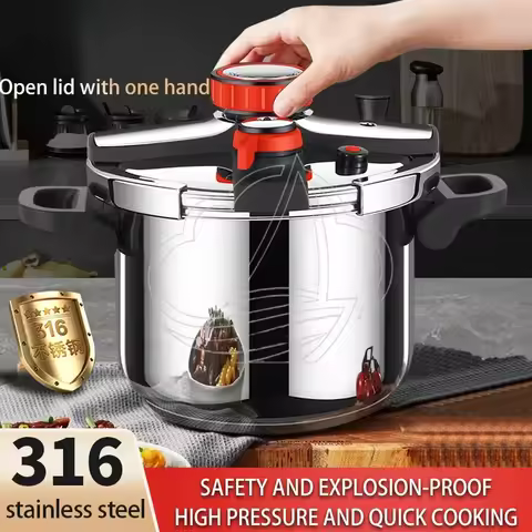316 Stainless Steel 10L Pressure Cooker Explosion-proof Kitchen Cookware for All Stoves