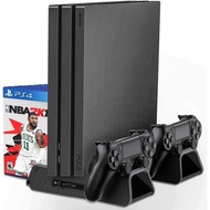 Dobe PS4/PS4 Slim/PS4 Pro Multifunctional Vertical Stand Cooling Fan Stand with 12PCS Games Storage
