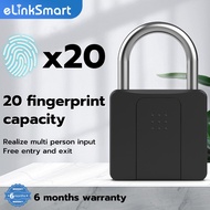 20 fingerprint padlocks  Padlock With Key Smart HDB Door Lock Outdoor Waterproof Digital Padlock For