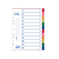 A4 Plastic Filing Index Divider Organiser