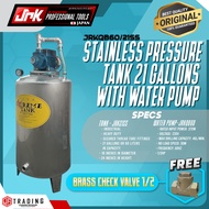 Extreme Stainless Pressure tank Water Tank 21gallons with Water Pump High Quality With FREEBIES