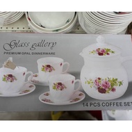 14 Pcs Tea Set opal Dinnerware