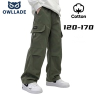 OWLLADE Cargo Jogger Pants for Kids Boy 321 in Green B02 4T-2