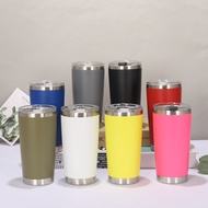 20oz Double Wall Stainless Steel Ice Beer Thermal Cup Vacuum Insulated Tumbler Cold Coffee Travel Mug With Lid