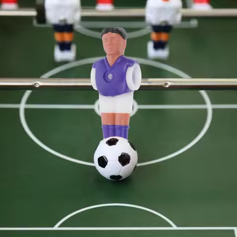 4pcs Tabletop Player Replacement Mini Soccer Figures For 1.4M Foosball Table Tournament Style Yellow