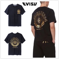 Evisu Letter Simple Men T-shirt high quality 100%cotton unisex