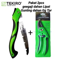 TEKIRO Bent Branch Shears Folding Branch Saw/ set of 2 Garden Tools Branch Saw Branch Shears/ 2pcs O