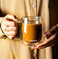 Glasslock - Glasslock 450ML 雙層玻璃杯 耐冷耐熱 握感舒適 平行進口