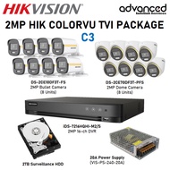 Hikvision CCTV 2MP HIK ColorVu TVI 16-CH Package C3