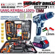 cod bor baterai MAKITA garansi resmi 3thn APR JLD JAPAN impact drill cordless charger beton kayu bes