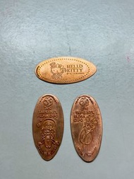 現貨凱蒂貓Hello Kitty與2010花博吉祥物絕版款限定造型壓紋紀念幣金幣
