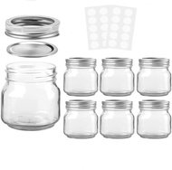 ขวดใส่แยม 250ml.(12ใบ/ชุด) โหลกระปุกกลม ขวดน้ำพริก โหลแก้ว Mason jar