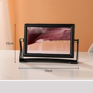 Rotatable Moving Sand Art Painting Square Glass 3D Deep Sea Sandscape Quicksand Hourglass Creative F