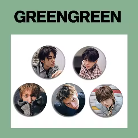 Idol CORTIS Album GREENGREEN Member Metal Badge MARTIN JAMES JUHOON KEONHO Fashion Brooch Pins Bag H