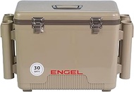 Engel Cooler/Dry Box 19 Qt with Rod Holders - Tan