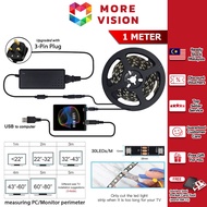 <ZU shop> Ambilight ไฟแถบไฟ LED RGB 1M-5M ตั้งค่า USB สำหรับเดสก์ท็อปหน้าจอมอนิเตอร์เทปไฟด้านหลังทีว