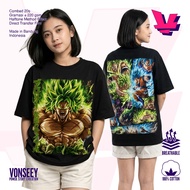 BROLY THE LEGENDARY SAIYAN DRAGON BALL DBS VONSEEY Anime Manga Oversize Combed 20s DTF Halftone Prem