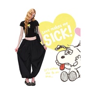 1JINN STUDIOX Snoopy Embroidered Short-Sleeved Fitted Bodycon T-Shirt