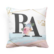 Blossom Letters Single Photo Pillow (16" x 16")