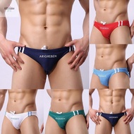 Mens Swimwear Briefs Breathable Bulge Pouch Low Waist Sexy Thong Trunks