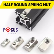 Half Round Elastic Spring Profile Slot Nut M3 M4 M5 M6 M8 For Aluminium Profile 2020 2040 3030 3060 