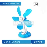Arashi 3 in 1 20W 20 Watt Clip Fan / Clip Fan AR138 Table Fan Wall Fan