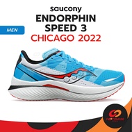 Pootonkee Sports SAUCONY Men's Endorphin Speed 3 CHICAGO 2022 Road Running Shoes For Men With Concav