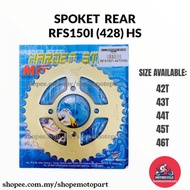 428 MCS PRO HARDEN STEEL BENELLI RFS150 RFS150i TXR150 TX150 PHANTER REAR BELAKANG SPROCKET SPOKET 4