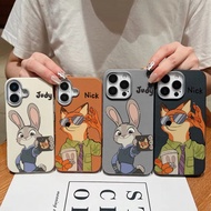 Luxury Zootopia Judy Nick PU Leather Case for Samsung Galaxy S25 Ultra S25 Plus M17 F17 M07 F07 F56 