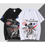 Mariam 2023 KUSH Nasa T-shirt-shortsleeved American Astronaut Joint Summer Ins Trend Cetak T-shirt T Shirt Lelaki Plus Size t shirt design template