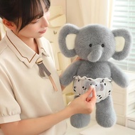 40/60cm Cute Plush Elephant Doll Animal Stuffed Plushie Soft Pillow Anak Patung Gajah Giant