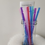 GLITTER Reusable Straw - Eco-friendly BPAFREE plastic Straw 23cm