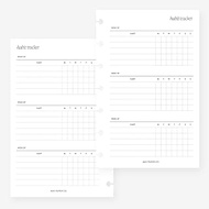 Mini Happy Planner Habit Tracker Planner Insert Agenda Refill for 7-Discs Notebook 4.6 x 7