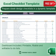 Excel Template - Excel Checklist Template (Free 12-in-1 Bundle Excel Course Books)
