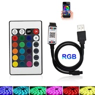 5V USB 5M/10M/15M LED Light Bar Bluetooth IR Controller 24 Button Wireless Dimmer RGB IR Remote Cont