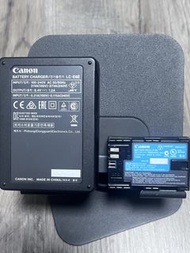 Canon LC-E6E 電池充電器及 LP-E6 電池，電池100 充電器80 一套就150