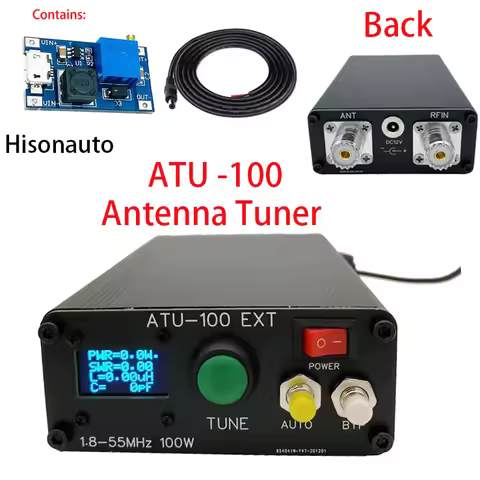 Hisonauto ATU-100 ATU100 Automatic Antenna Tuner 7x7 ATU-100mini by N7DDC assembled machine ready fo