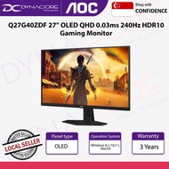 AOC Q27G40ZDF 27" OLED QHD 0.03ms 240Hz HDR10 Gaming Monitor