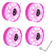 4 Roller Skate Wheels 58mm X 32mm  Quad Roller Roller Skate Wheels with Wrench Outdoor Light Up Whee