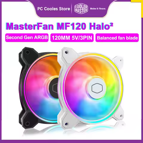 Cooler Master MF120 HALO Ⅱ Second Generation ARGB Fan 120MM 5V 3PIN Computer Case PWM Quiet Fan CPU 