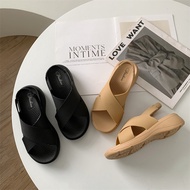 Dép sandal nhựa dẻo đế cùng màu đi mưa quai hậu chống nước