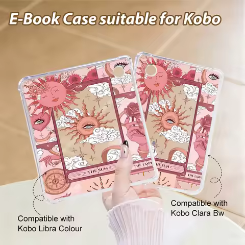 Transparent colorful e-reader protective shell，soft and thin，compatible with Kindle 10/11/12 and Kob
