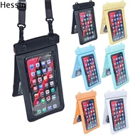HESSIN กระเป๋าคู่ ถุงเก็บโทรศัพท์มือถือใต้น้ำ IP68กันน้ำ หน้าจอสัมผัสหน้าจอสัมผัส ฝาครอบโทรศัพท์ใสสำ