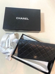 Chanel Wallet 長銀包 purse woc 黑色 羊皮 classic 經典款