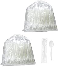 Strix Design F-530 Disposable Spoons, Transparent Bag, 200 Spoons (Set of 2 x 100) Ivory, 5.5 inches