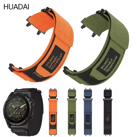 22mm 26mm Nylon Quick Fit Strap For Garmin Fenix 6X 6 Pro 7 7X solar 5 5X Plus 3 3HR Tactix 7Pro Spo