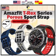 Amazfit T-Rex 3 / Amazfit T-Rex 2 Strap Porous Sport Silicone Strap ,Tali Jam Amazfit T-Rex3 / Amazf