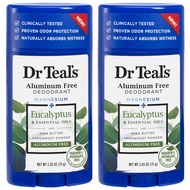 Dr. Teals Eucalyptus Deodorant Gift Set (2 Pack, 2.65oz Ea.) - Eucalyptus Essential Oils with Shea B