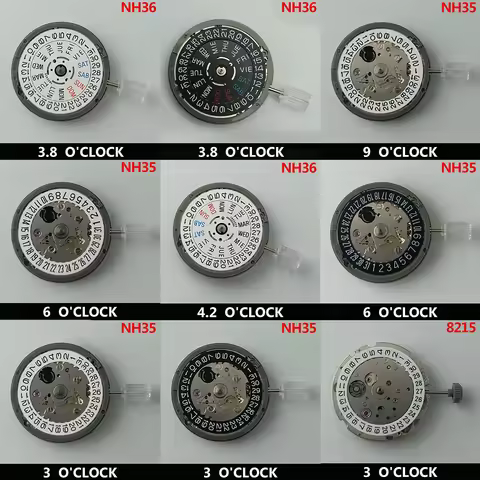 NH35/36 M8215 VK63 VK64 High Accuracy Automatic 3.8 o'clock 3 o'clock 4.2o'clock Watch Movement Wris