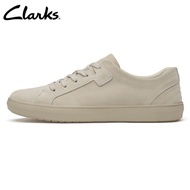 Clarks_Cambro Lace Casual Shoe Nubuck Khaki หนังสีดำต่ำ รองเท้าหนังลำลองสำหรับผู้ชายธุรกิจ